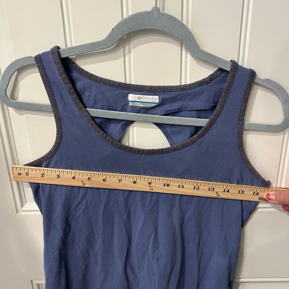Columbia small Blue Cut Out Sleeveless Tank Top - Picture 4 of 6